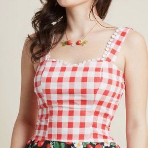 Collectif Verves You Right Cropped Tank Top Size - S